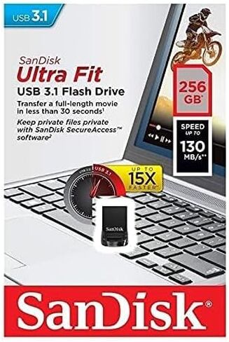 سانديسك ذاكرة فلاش الترا فيت USB 3.1 بسعة 256 جيجابايت in Kuwait