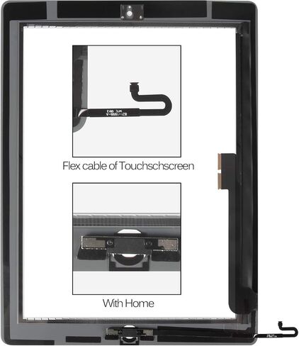 A-MIND for iPad 4 A1458 A1459 A1460 Touch Screen Replacement ，with Free Tool Kits+Screen Protector（ LCD Not Include, No Instructions） for ipad 4 Front Glass Panel Replacement (White) in Saudi Arabia