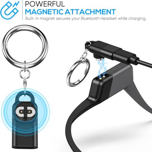 محول شحن بديل لشاحن افترشوكز ايروبيكس AS800 وشوكز اوبن رن برو واوبن رن واوبن رن ميني واوبن كوم، محول شاحن USB نوع C لسماعات افتر شوكز ايروبكس للتوصيل العظمي in Kuwait