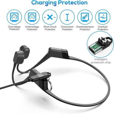 محول شحن بديل لشاحن افترشوكز ايروبيكس AS800 وشوكز اوبن رن برو واوبن رن واوبن رن ميني واوبن كوم، محول شاحن USB نوع C لسماعات افتر شوكز ايروبكس للتوصيل العظمي in Kuwait