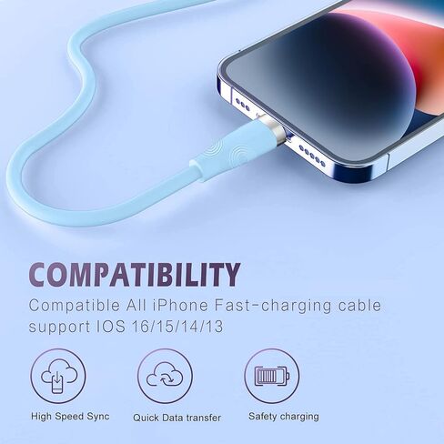 [معتمد من Apple MFi] شاحن iPhone 10FT USB Lightning Cable شحن سريع سلك شاحن iPhone متوافق مع iPhone14/13/12/11 Pro Max/XS MAX/XR/XS/X/8/7/Plus/6S/6/SE/5S / آي باد (3 عبوات) in Kuwait