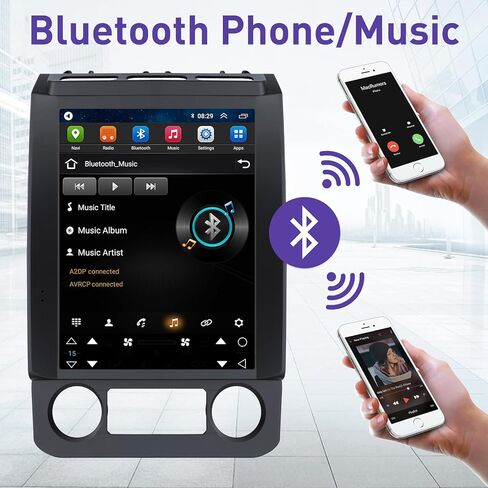 ترقية ستيريو راديو السيارة لسيارة Ford F150 2015 2016 2017 2018 2019 2020 2021، نظام ملاحة Android 13 بشاشة لمس 12.1 بوصة IPS مدمجة في Carplay اللاسلكي ودعم Android Auto DSP in Kuwait