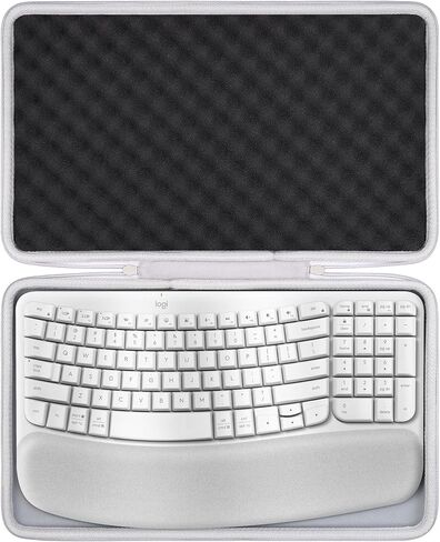 co2CREA Hard Case Compatible with Logitech Wave Keys MK670 Combo/Wave Keys Wireless Ergonomic Keyboard,Graphite Case in Kuwait