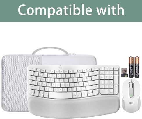 co2CREA Hard Case Compatible with Logitech Wave Keys MK670 Combo/Wave Keys Wireless Ergonomic Keyboard,Graphite Case in Kuwait