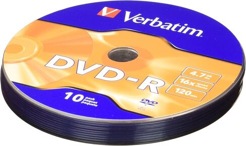 Verbatim,DVD-R 16X 4.7GB/120 Minute Disc 10 Pack Wrap in Saudi Arabia