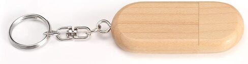 Novelty Wooden USB 2.0 Flash Drive Data Storage Memory Stick USB Stick Pendrive with Wooden Box (32GB, Ellipse Wood) in Kuwait