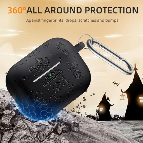 غطاء حافظة Odbeai for Airpods Pro الجيل الثاني / غطاء حافظة Airpod Pro، سيليكون منقوش على شكل زهرة بوهو متوافق مع حافظة Apple Airpods Pro، حافظة AirPod Pro 2 اللطيفة، حماية كاملة، LED أمامي مرئي in Kuwait