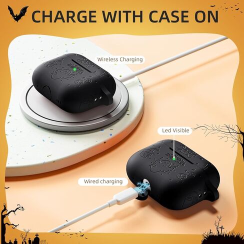 غطاء حافظة Odbeai for Airpods Pro الجيل الثاني / غطاء حافظة Airpod Pro، سيليكون منقوش على شكل زهرة بوهو متوافق مع حافظة Apple Airpods Pro، حافظة AirPod Pro 2 اللطيفة، حماية كاملة، LED أمامي مرئي in Kuwait