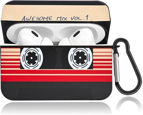 حافظات لطيفة لـ AirPod Pro 2 مع سلسلة مفاتيح، تصميم شريط كاسيت مضحك، غطاء حماية كامل ناعم لحافظة AirPods Pro 2nd Generation 2022 in Kuwait