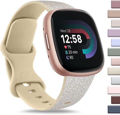 AK Sport Band Compatible with Fitbit Sense 2 / Sense Bands/Fitbit Versa 4 / Versa 3 Bands Women Men, Classic Soft Silicone Straps for Fitbit Sense 2 / Sense/Versa 4 / Versa 3 Smart Watch in Saudi Arabia