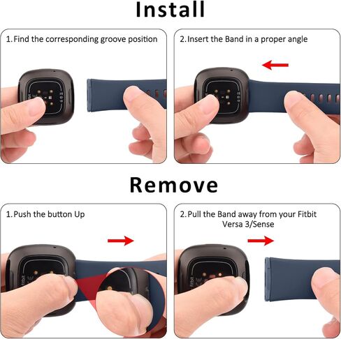 سوار AK الرياضي متوافق مع Fitbit Sense 2 / Sense Bands/Fitbit Versa 4 / Versa 3 Bands للنساء والرجال، أشرطة كلاسيكية من السيليكون الناعم لساعة Fitbit Sense 2 / Sense/Versa 4 / Versa 3 الذكية in Saudi Arabia