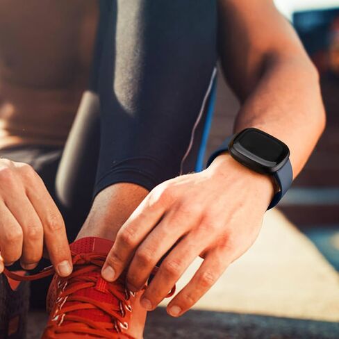 سوار AK الرياضي متوافق مع Fitbit Sense 2 / Sense Bands/Fitbit Versa 4 / Versa 3 Bands للنساء والرجال، أشرطة كلاسيكية من السيليكون الناعم لساعة Fitbit Sense 2 / Sense/Versa 4 / Versa 3 الذكية in Saudi Arabia