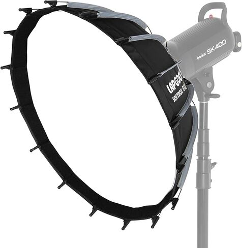 LAPGOOD 24"/60cm Softbox Beauty Dish with Grid and Double Soft Cloth Design - Bowens Mount Diffuser for Flash and Video Lights, Quick Setup, and Carrying Bag in Kuwait