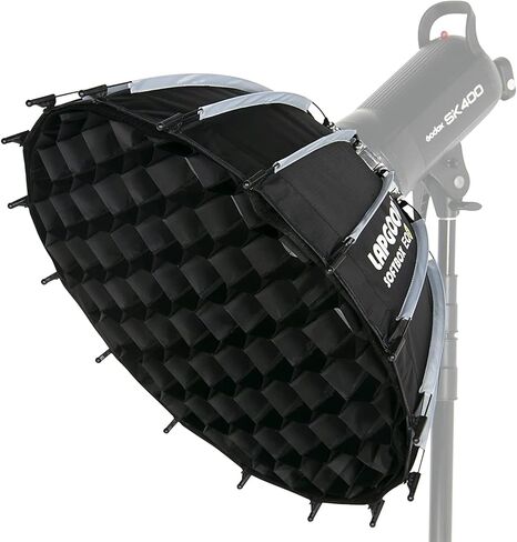 LAPGOOD 24"/60cm Softbox Beauty Dish with Grid and Double Soft Cloth Design - Bowens Mount Diffuser for Flash and Video Lights, Quick Setup, and Carrying Bag in Kuwait