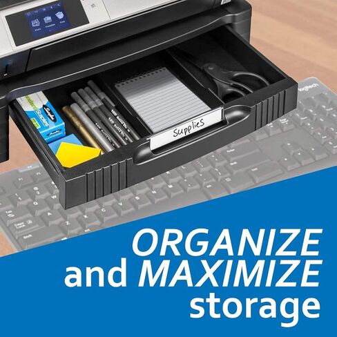 Halter Monitor Stand Riser with Organizer Drawer and Cable Management, Black (1 Pack) in Kuwait