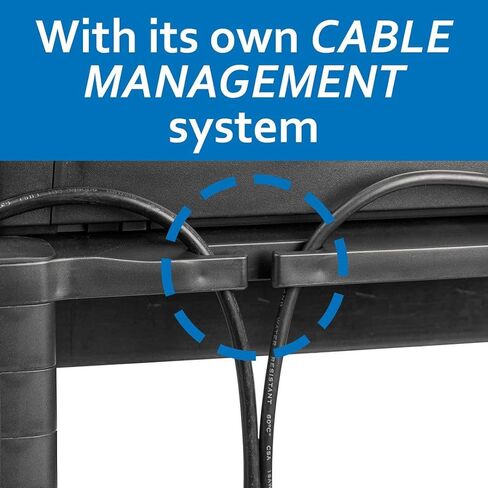 Halter Monitor Stand Riser with Organizer Drawer and Cable Management, Black (1 Pack) in Kuwait