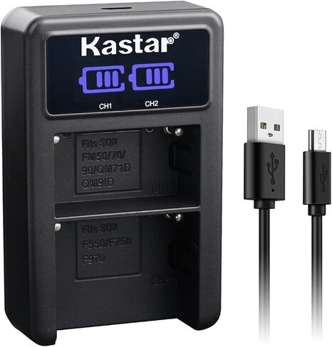 بطارية Kastar NP-F570 وشاحن USB LED2 متوافق مع Aputure Amaran AL-H198 AL-M9، Atomos Shogun Flame Inferno، Genaray LED-7100T، Savage Luminous Pro، Amaran P60c RGBWW LED ضوء فيديو in Saudi Arabia