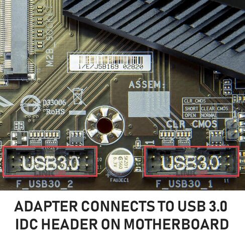 LINKUP - محول اللوحة الأمامية USB-C - يحول رأس اللوحة الأم 3.0/3.1 IDC20 ذو 19 سنًا إلى أجهزة USB-C من النوع C (مفتاح A) - هيكل متين من أجل المتانة وطول العمر - عبوتان in Kuwait