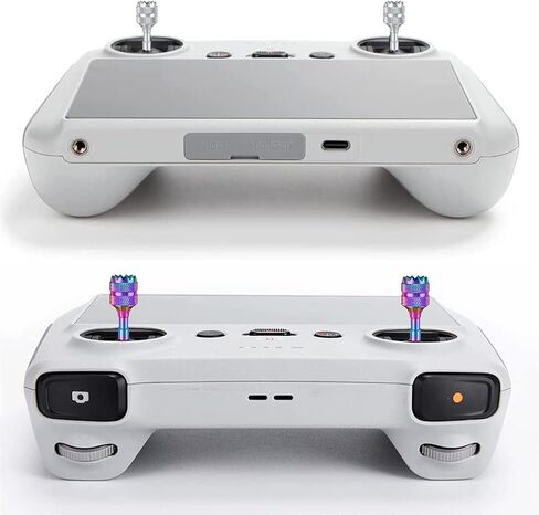 عصي تحكم ميني 3/ ميني 3 برو، زوجان من عصي التحكم عن بعد دي جيه اي احتياطية من الالومنيوم لملحقات دي جيه اي ميني 3 برو / ملحقات دي جيه اي ميني 3 الكلاسيكية (فضي وقوس قزح) in Kuwait