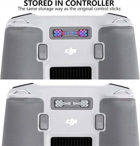 عصي تحكم ميني 3/ ميني 3 برو، زوجان من عصي التحكم عن بعد دي جيه اي احتياطية من الالومنيوم لملحقات دي جيه اي ميني 3 برو / ملحقات دي جيه اي ميني 3 الكلاسيكية (فضي وقوس قزح) in Kuwait