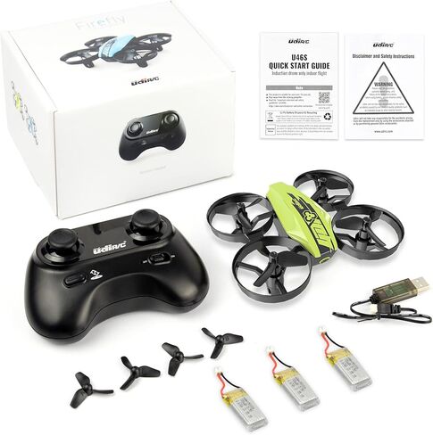 طائرة بدون طيار صغيرة من تشيروينج U46S للأطفال المبتدئين، طائرة نانو كوادكوبتر داخلية مطورة مع 3 بطاريات، وضع مقطوعة الرأس، جهاز تحكم عن بعد، لعبة هدية رائعة للأولاد والبنات in Kuwait