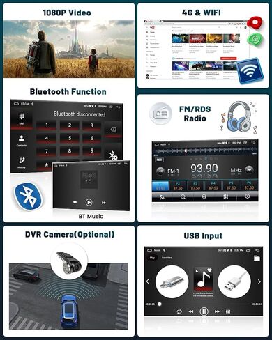 Hikity 10.1 "ستيريو سيارة أندرويد لهوندا أكورد 7th 2003-2007 لاسلكي Carplay أندرويد تلقائي نظام تحديد المواقع والملاحة ستيريو بلوتوث سيارة استقبال الصوت شاشة تعمل باللمس in Kuwait