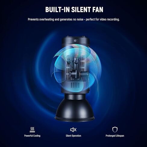 NEEWER CB100 100W LED Video Light Kit, 5600K COB Daylight Continuous Output Lighting with 2.4G Remote/Bowens Mount/Softbox/Light Stand, 11000Lux/m CRI97+ for Studio/Outdoor Photography Video Recording in Kuwait