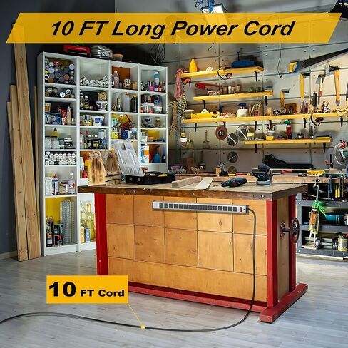 Long Surge Protector Power Strip,16 Outlet Heavy Duty Power Strip Metal Power Bar,10 FT Long Extension Cord with Circuit Breaker for Garage,Workshop,Industrial(125V/1875W, ETL Listed) in Kuwait