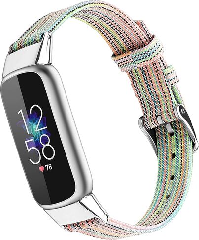 NINKI متوافق مع أحزمة Fitbit Luxe الرقيقة والخفيفة للنساء والرجال، حزام سوار من القماش المنسوج الناعم القابل للتنفس من Fitbit Luxe لاستبدال Fitbit Luxe/Luxe Special Edition Band Accessories Girl in Kuwait