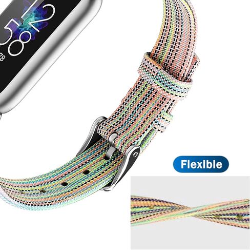 NINKI متوافق مع أحزمة Fitbit Luxe الرقيقة والخفيفة للنساء والرجال، حزام سوار من القماش المنسوج الناعم القابل للتنفس من Fitbit Luxe لاستبدال Fitbit Luxe/Luxe Special Edition Band Accessories Girl in Kuwait