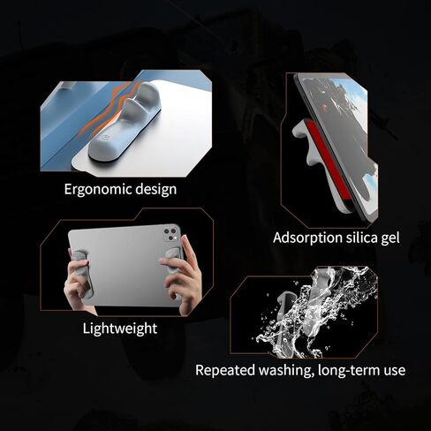 SUMAXPRO Tablet Hand Rest,Gaming Silicone Grip, Anti-Slip Grip Handle Six-Finger Operation for Fortnite,Call of Duty,League of Legend, Pubg,Rules of Survival Suitable for All Tablets in Kuwait