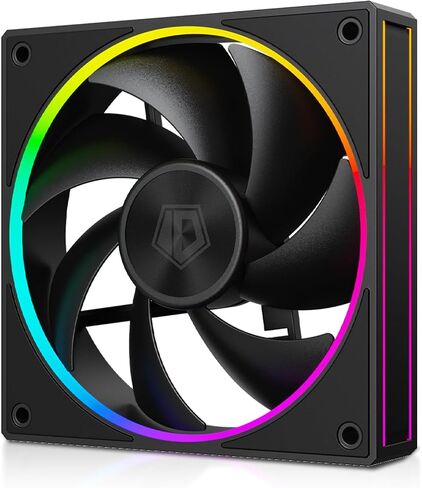 ID-COOLING AF-127-K-TRIO 120mm Case Fan ARGB FDB Bearing PC Fan Daisy Chain Connector Computer Fan for Radiator/CPU Air Cooler/Computer Case, 3 Pack, Black in Kuwait
