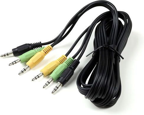 SummitLink Audio Cable 3 to 3 Minijack Color Coded Compatible for 5.1 Channel Logitech Computer Speakers in Saudi Arabia
