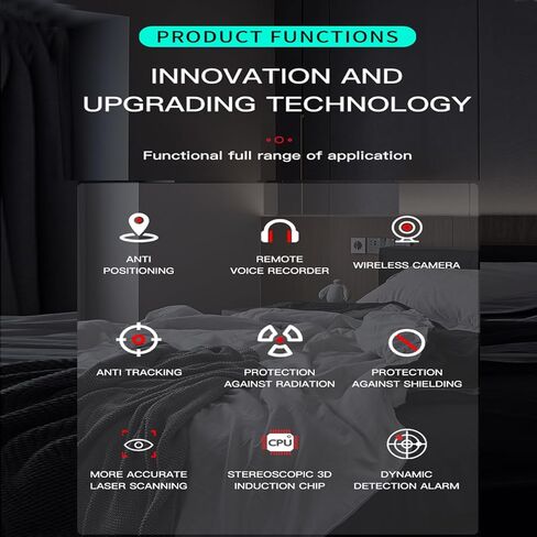 كاشف الكاميرا الخفية من كوكوكر، كاشف حشرات، جهاز كشف GPS مضاد للتجسس، ماسح ضوئي للكشف عن الترددات اللاسلكية لحماية الخصوصية للفنادق in Kuwait