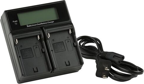 شاحن بطارية مزدوج من Ikan لبطارية Sony L-Series Style - أسود - ICH-KDUAL-L in Kuwait