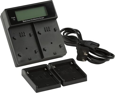 شاحن بطارية مزدوج من Ikan لبطارية Sony L-Series Style - أسود - ICH-KDUAL-L in Kuwait