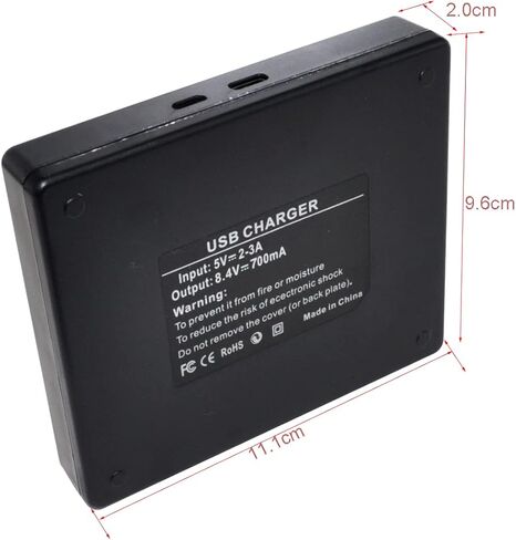 USB المزدوج شاحن بطارية لكانون BP-727 CG-700 BP-719 BP-745 LEGRIA VIXIA HF M506 M60 R306 R36 R37 R46 R66 R606 M50 M500 R300 R32 R30 R31 كاميرا in Kuwait
