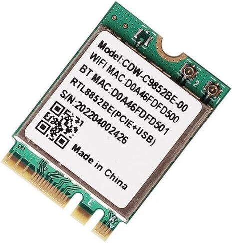 WayPonDEV Wi-Fi 6 وحدة CDW-C9852BE Realtek RTL8852BE NGFF M.2 2230 بطاقة WiFi 2.4G/5 جيجا هرتز WiFi بلوتوث 5.0 لـ youyeetoo X1 X86-SBC in Saudi Arabia