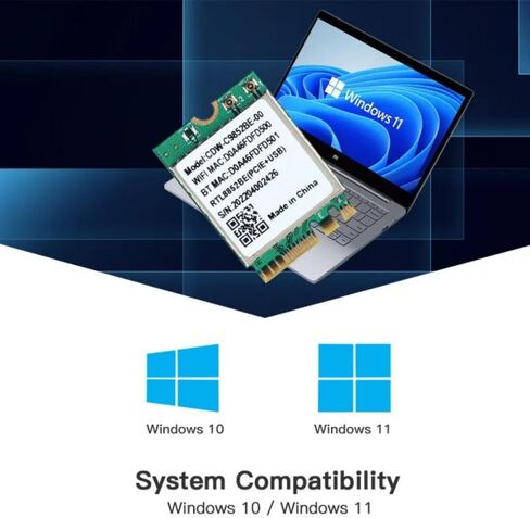 WayPonDEV Wi-Fi 6 وحدة CDW-C9852BE Realtek RTL8852BE NGFF M.2 2230 بطاقة WiFi 2.4G/5 جيجا هرتز WiFi بلوتوث 5.0 لـ youyeetoo X1 X86-SBC in Saudi Arabia