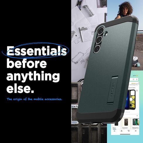 حافظة Spigen Tough Armor مصممة لهاتف Galaxy S23 FE (2023) - أسود in Kuwait