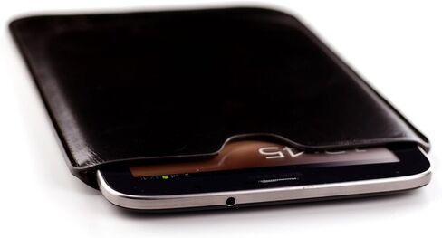 حافظة Dockem التنفيذية لجهاز Samsung Galaxy Tab S3 9.7 (أيضًا S2 9.7): حافظة كمبيوتر لوحي من الجلد الصناعي - حقيبة نحيفة وبسيطة واحترافية مع بطانة من الألياف الدقيقة (بني داكن) in Kuwait