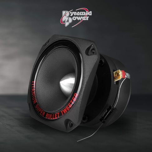 Pyramid 1" Audio Car Tweeter Speaker - Aluminum Die-Cast Frame, 300 Watt Peak, 2k-20kHz Frequency Response, 4 to 8 Ohm, Heavy Duty 30 oz. Magnet Structure - 1 Tweeter - Pyramid TW44, Black, One Size in Saudi Arabia