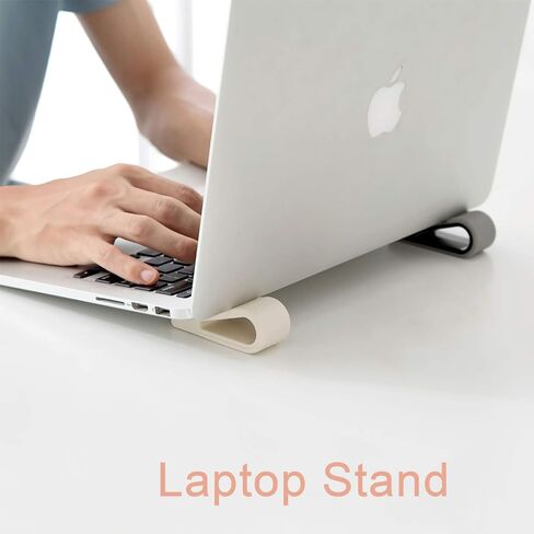 حامل كمبيوتر محمول من Yeebline، حامل إسفين قابل للإمالة من السيليكون المتين ومضاد للانزلاق للمكتب، حامل قابل للحمل وجيد التهوية وأقدام مرتفعة للوحة مفاتيح الكمبيوتر اللوحي (رمادي) in Kuwait