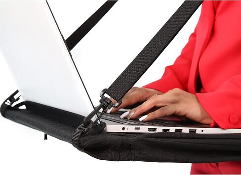 فيتالي زي اي ان حامل لابتوب كبير جدا ومريح بتصميم محسن 2021، محمول بدون استخدام اليدين، قابل للتعديل، مكتب قابل للارتداء لاجهزة اللابتوب حتى 17 انش والتابلت والنوت باد وماك بوك وغيرها in Kuwait