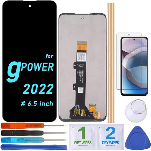 PDTEK LCD Screen Replacement Touch Display Digitizer Assembly for Motorola Moto G Power 2022 XT2165 XT2165-5 6.5'' (Not for G Power 2021), Black in Kuwait