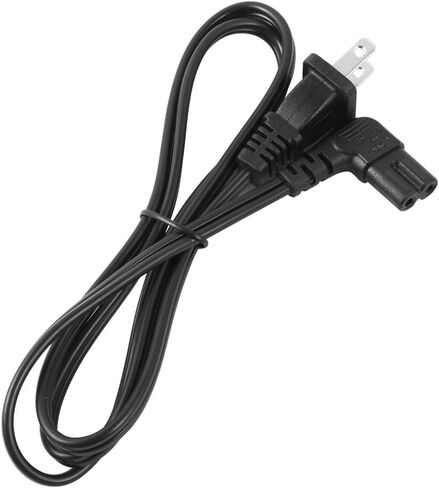 VSEER Universal 2 Prong Power Cord 1 Feet - NEMA 1-15P to IEC320 C7 Figure 8 Shotgun Connector AC Power Supply Cable Wire Socket Plug Jack Right Angle Replacement Black (1FT) in Kuwait