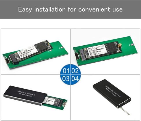 BOWONG M.2 SATA SSD to USB 3.0 External SSD Reader Converter Adapter Enclosure with UASP, Support NGFF M.2 2280 2260 2242 2230 SSD with Key B/Key B+M in Kuwait