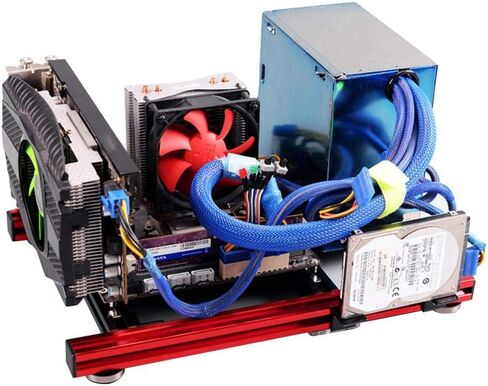 حافظة كمبيوتر ITX Case ATX Test Bench PC، ملحقات أكريليك DIY إطار مفتوح من سبائك الألومنيوم، إطار جهاز التعدين مفتوح الهيكل، لجهاز ITX اللوحة الأم للكمبيوتر الشخصي ATX in Saudi Arabia