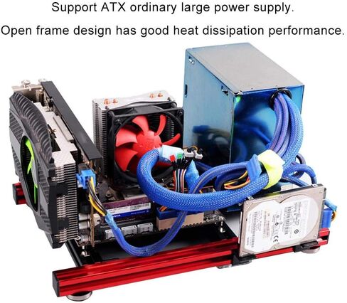 حافظة كمبيوتر ITX Case ATX Test Bench PC، ملحقات أكريليك DIY إطار مفتوح من سبائك الألومنيوم، إطار جهاز التعدين مفتوح الهيكل، لجهاز ITX اللوحة الأم للكمبيوتر الشخصي ATX in Saudi Arabia