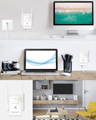 موسع واي فاي 2022، معزز إشارة لاسلكية 1200 ميجا بت في الثانية للمنزل، مكبر إشارة ثنائي النطاق، معزز الإنترنت الفائق، أوضاع جهاز التوجيه/مكرر مع منافذ إيثرنت، يغطي ما يصل إلى 1500 قدم مربع و30 جهازًا in Kuwait